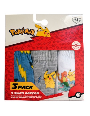 Pack de 3 calzoncillos niño Pokemon