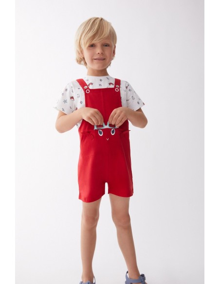 Peto niño rojo cangrejito