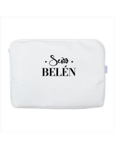 Portafolios Shopper polipiel Blanco Profe/Seño + Nombre personalizado