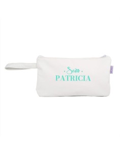 Bolso de Mano Shopper polipiel Blanco Profe/Seño + Nombre personalizado