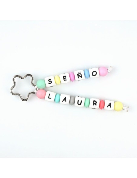Llavero Silicona doble Multicolor Seño Personalizado
