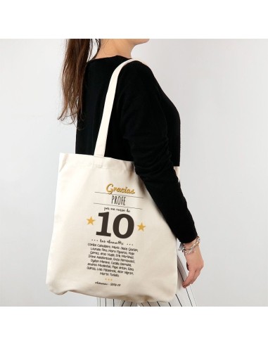 Bolso Algodón orgánico Personalizado Gracias (nombre) por un curso de