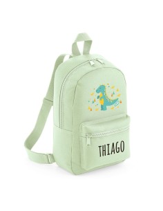 Mochila Medium Nylon Dinosaurio personalizada, color a elegir