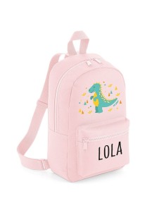 Mochila Medium Nylon Dinosaurio personalizada, color a elegir 2