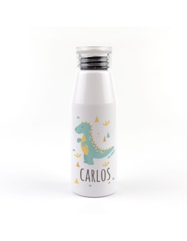 Botella Aluminio Dinosaurio 500ml Personalizada