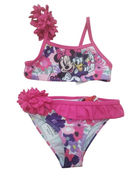 Minnie bikini de niña con flores de adorno