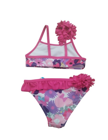Minnie bikini de niña con flores de adorno