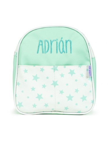 NUEVA Mochila Estrellas Menta Personalizada