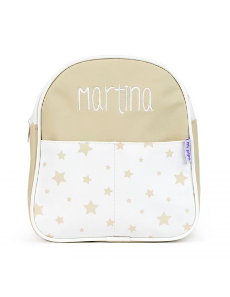 NUEVA Mochila Estrellas Beige Personalizada