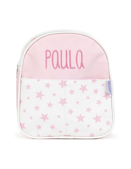 NUEVA Mochila Estrellas Rosa Personalizada.