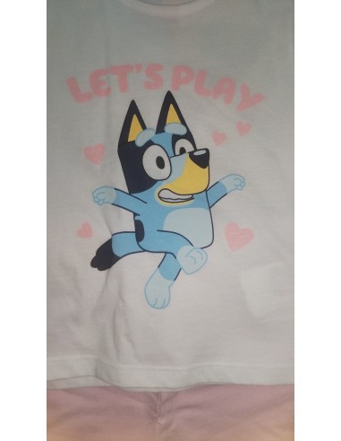 Bluey pijama niña verano