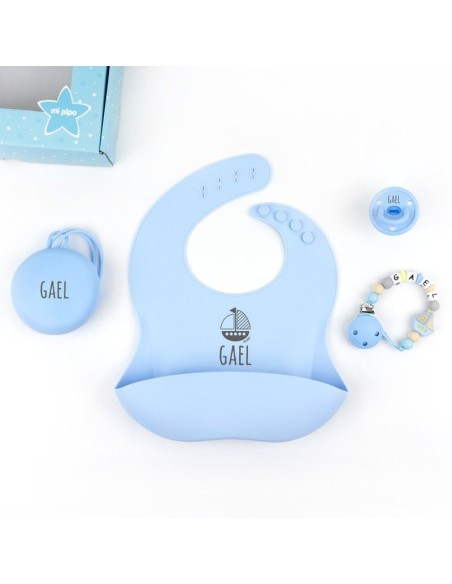 Cajita Gummy Barquito Azul personalizada