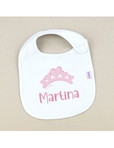 Mi pipo babero personalizado tiara 2