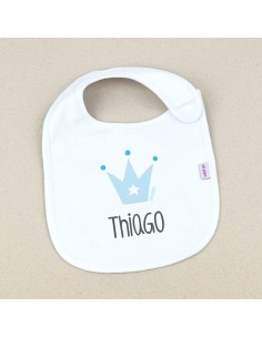 Babero Personalizado Corona Azul 2