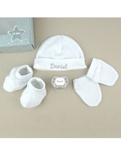 Cajita Set Recién Nacido Gris Personalizado