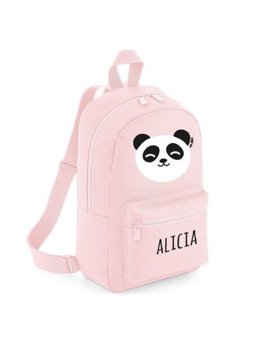 Mochila Medium Nylon Panda personalizada, color a elegir