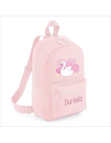 Mochila Medium Nylon Cisne personalizada, color a elegir