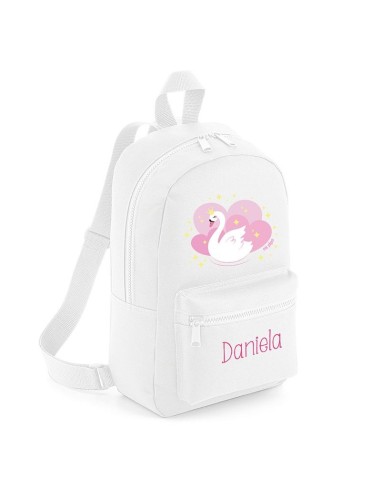 Mochila Medium Nylon Cisne personalizada, color a elegir