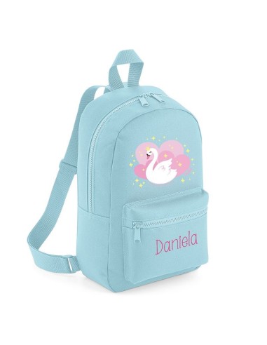 Mochila Medium Nylon Cisne personalizada, color a elegir