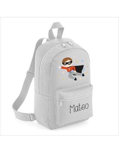 Mochila Medium Nylon Superhéroe personalizada, color a elegir