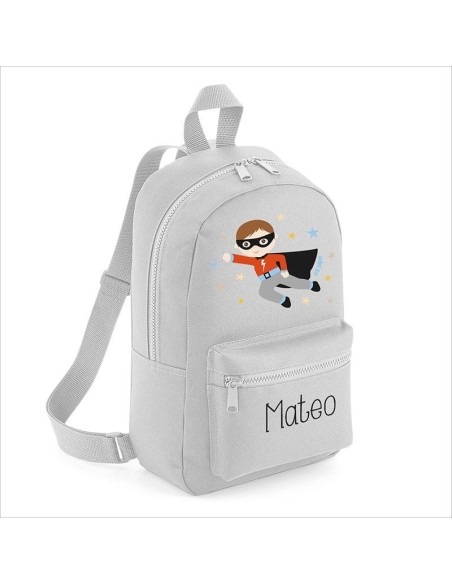 Mochila Medium Nylon Superhéroe personalizada, color a elegir