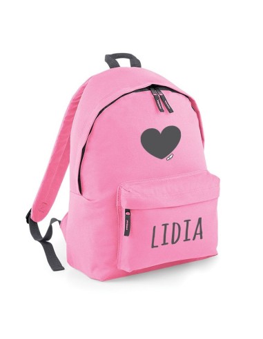 Mochila Junior Rosa personalizada, dibujo a elegir