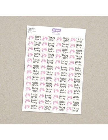Pack 52 etiquetas termoadhesivas personalizadas para prendas Cisne