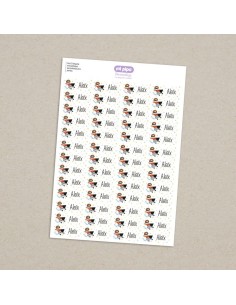 Pack 52 etiquetas termoadhesivas personalizadas para prendas Superhéroe