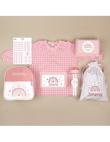 Pack Mi Guarde Arcoíris Blush Rosa personalizado + Regalo Cajita porta