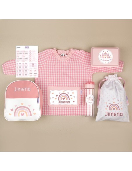 Pack Mi Guarde Arcoíris Blush Rosa personalizado + Regalo Cajita porta
