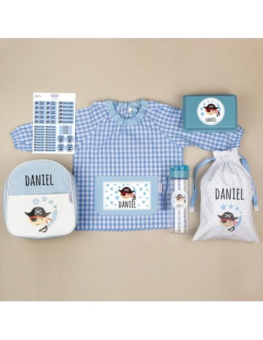 Pack Mi Guarde Pirata personalizado + Regalo Cajita porta alimentos