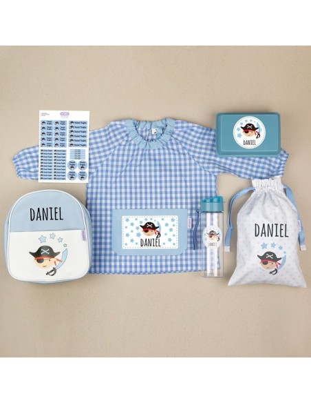 Pack Mi Guarde Pirata personalizado + Regalo Cajita porta alimentos