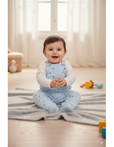 Street Monkey peto de bebe celeste.