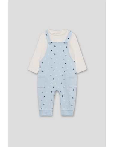 Street Monkey peto de bebe celeste.
