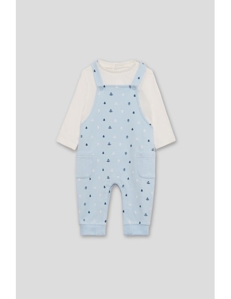 Street Monkey peto de bebe celeste.
