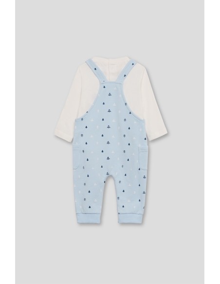 Street Monkey peto de bebe celeste.