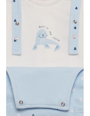 Street Monkey peto de bebe celeste.