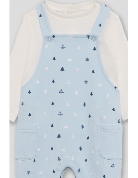Street Monkey peto de bebe celeste.