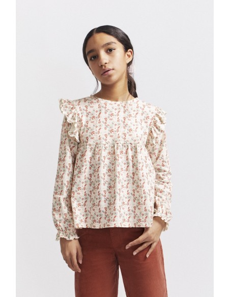Street Monkey blusa de niña de flores
