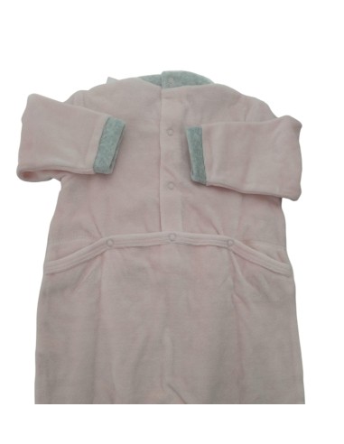 Pijama terciopelo rosa con estrellas