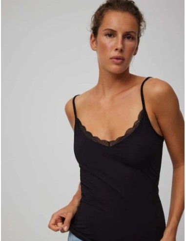 Ysabel Mora camiseta tirantes fino mujer algodon.
