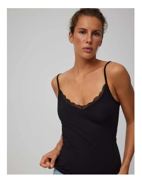 Ysabel Mora camiseta tirantes fino mujer algodon.