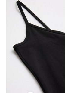Ysabel Mora camiseta interior tirantes fino mujer algodon negro. 2