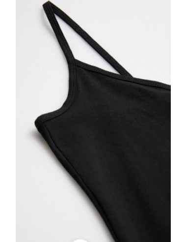Ysabel Mora camiseta interior tirantes fino mujer algodon negro.