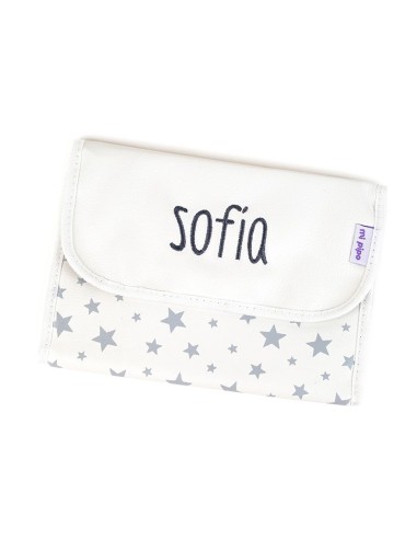 Portadocumentos Estrellas Gris Personalizado