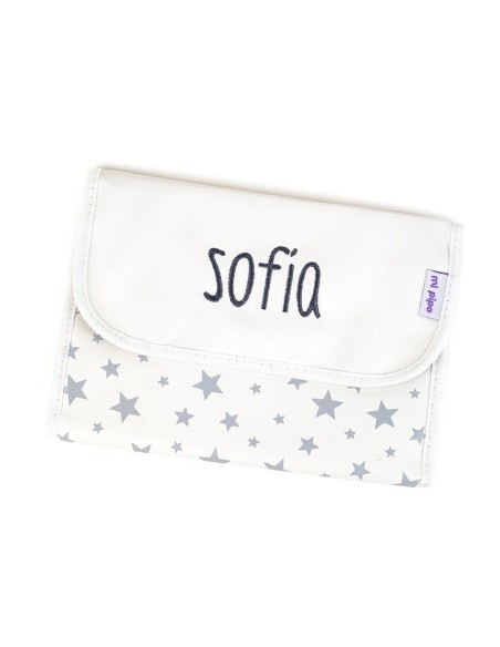 Portadocumentos Estrellas Gris Personalizado