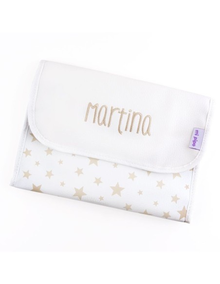 Mi pipo Portadocumentos Estrellas Beige Personalizado