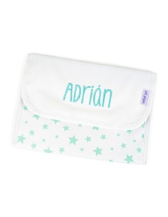 Portadocumentos Estrellas Menta personalizado