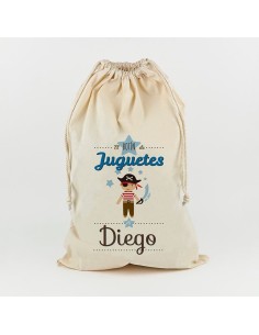 Saco para Juguetes Personalizado Botín Pirata