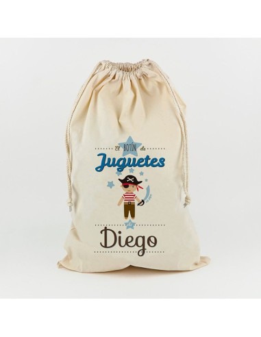 Saco para Juguetes Personalizado Botín Pirata